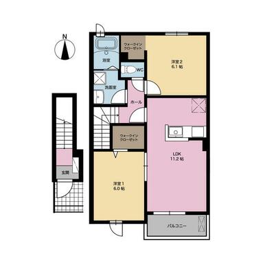 ベルコロレⅡ A203 2LDK画像