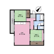 油山団地15棟 501号 2LDK画像2